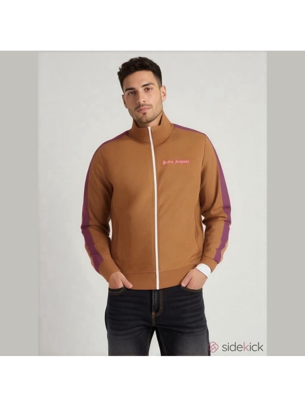 Palm Angels College Track Jacket Brown Streetwear Italy Quiet Luxury Academia